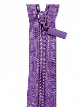 Молния спираль №5 фиолетовая от 20 см - 90 см (уп. 100 шт.)